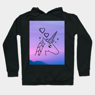 Unicorn In Pink & Purple Hue Hoodie